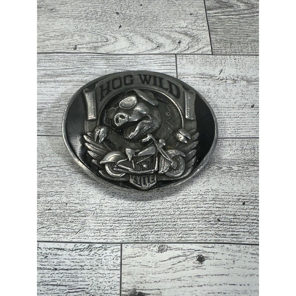 Hog Wild Cycle 1994 Bergamot Belt Buckle Made In USA